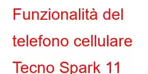 Funzionalità del telefono cellulare Tecno Spark 11