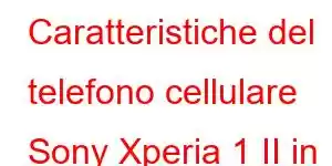 Caratteristiche del telefono cellulare Sony Xperia 1 II in edizione limitata