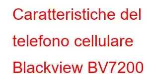 Caratteristiche del telefono cellulare Blackview BV7200