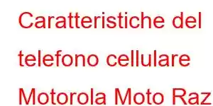 Caratteristiche del telefono cellulare Motorola Moto Razr 2023