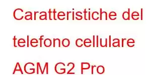 Caratteristiche del telefono cellulare AGM G2 Pro