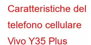 Caratteristiche del telefono cellulare Vivo Y35 Plus