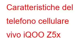 Caratteristiche del telefono cellulare vivo iQOO Z5x