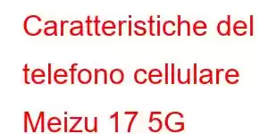 Caratteristiche del telefono cellulare Meizu 17 5G