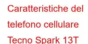 Caratteristiche del telefono cellulare Tecno Spark 13T