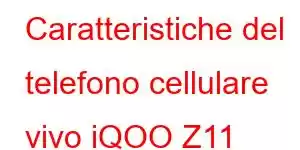 Caratteristiche del telefono cellulare vivo iQOO Z11