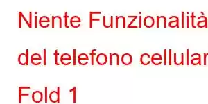 Niente Funzionalità del telefono cellulare Fold 1