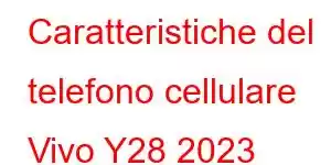 Caratteristiche del telefono cellulare Vivo Y28 2023