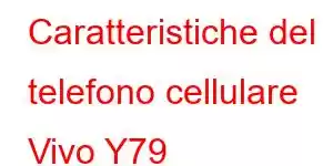 Caratteristiche del telefono cellulare Vivo Y79