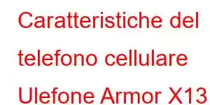 Caratteristiche del telefono cellulare Ulefone Armor X13 Pro