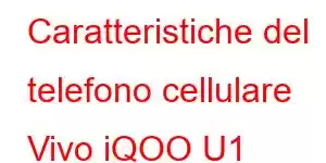 Caratteristiche del telefono cellulare Vivo iQOO U1