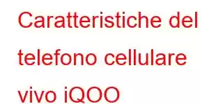 Caratteristiche del telefono cellulare vivo iQOO