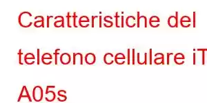 Caratteristiche del telefono cellulare iTel A05s