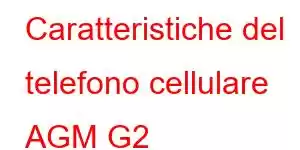 Caratteristiche del telefono cellulare AGM G2