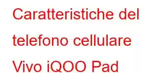 Caratteristiche del telefono cellulare Vivo iQOO Pad