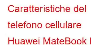 Caratteristiche del telefono cellulare Huawei MateBook E