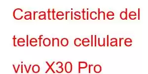 Caratteristiche del telefono cellulare vivo X30 Pro