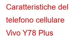 Caratteristiche del telefono cellulare Vivo Y78 Plus