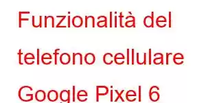 Funzionalità del telefono cellulare Google Pixel 6