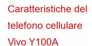 Caratteristiche del telefono cellulare Vivo Y100A