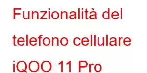 Funzionalità del telefono cellulare iQOO 11 Pro Edizione Isola di Man