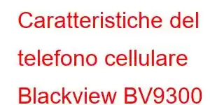 Caratteristiche del telefono cellulare Blackview BV9300