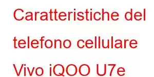 Caratteristiche del telefono cellulare Vivo iQOO U7e