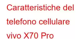 Caratteristiche del telefono cellulare vivo X70 Pro