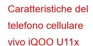 Caratteristiche del telefono cellulare vivo iQOO U11x