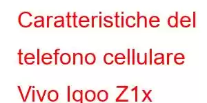 Caratteristiche del telefono cellulare Vivo Iqoo Z1x