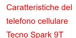 Caratteristiche del telefono cellulare Tecno Spark 9T