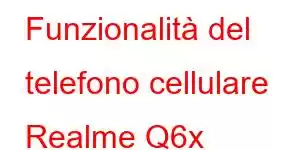 Funzionalità del telefono cellulare Realme Q6x