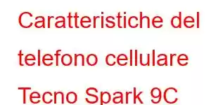 Caratteristiche del telefono cellulare Tecno Spark 9C