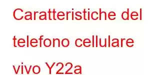 Caratteristiche del telefono cellulare vivo Y22a