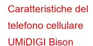 Caratteristiche del telefono cellulare UMiDIGI Bison X10G / X10G NFC