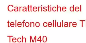 Caratteristiche del telefono cellulare TD Tech M40