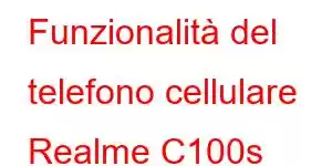 Funzionalità del telefono cellulare Realme C100s