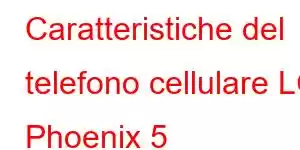 Caratteristiche del telefono cellulare LG Phoenix 5