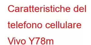 Caratteristiche del telefono cellulare Vivo Y78m