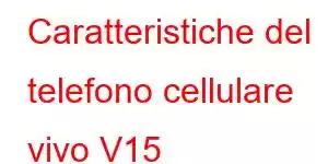 Caratteristiche del telefono cellulare vivo V15