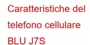 Caratteristiche del telefono cellulare BLU J7S