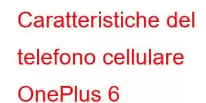 Caratteristiche del telefono cellulare OnePlus 6