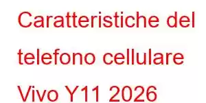 Caratteristiche del telefono cellulare Vivo Y11 2026