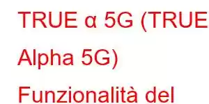 TRUE α 5G (TRUE Alpha 5G) Funzionalità del telefono cellulare