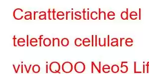 Caratteristiche del telefono cellulare vivo iQOO Neo5 Life