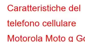 Caratteristiche del telefono cellulare Motorola Moto g Go