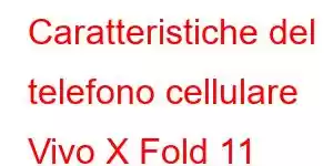 Caratteristiche del telefono cellulare Vivo X Fold 11