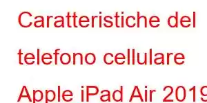 Caratteristiche del telefono cellulare Apple iPad Air 2019