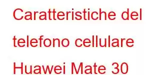 Caratteristiche del telefono cellulare Huawei Mate 30