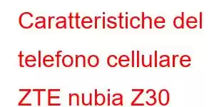 Caratteristiche del telefono cellulare ZTE nubia Z30